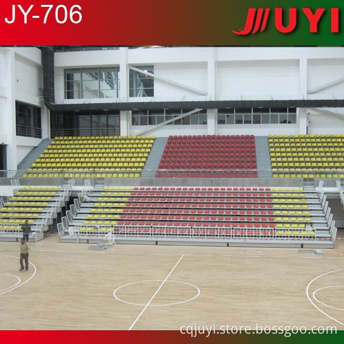 JY-706 Factory price plastic seats used bleachers for sale telescopic indoor used bleachers for sale